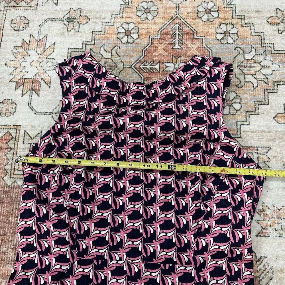 Boden Martha Pink Navy Shift Sheath Dress Pockets Work Women’s Size 12R US NWT - Picture 2 of 8